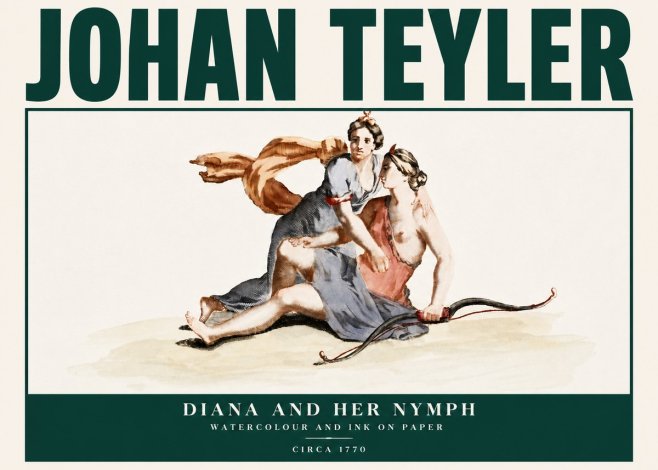 Johan Teyler Diana and Her Nymph No4 - Affiche