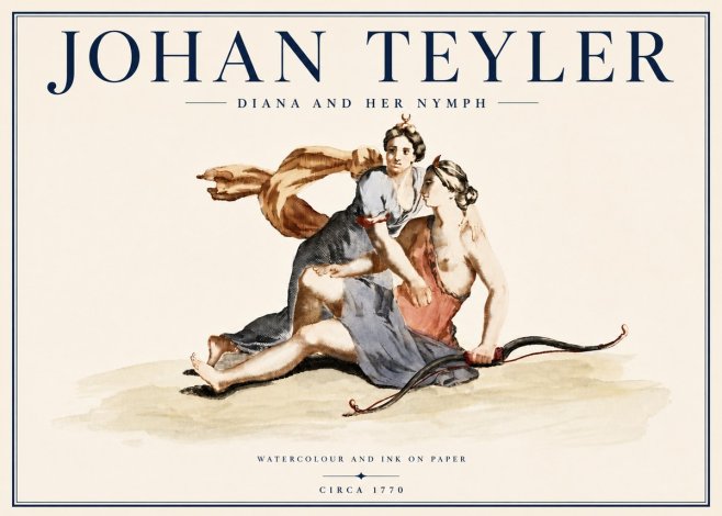 Johan Teyler Diana and Her Nymph No6 - Affiche
