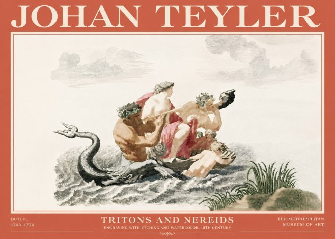 Johan Teyler Tritons and Nereids No4 - Affiche