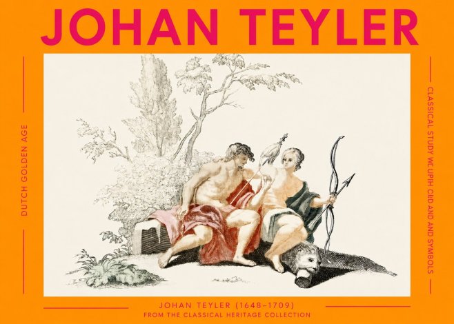 Johan Teyler Classical Study with Cupid and Symbols No2 - Affiche