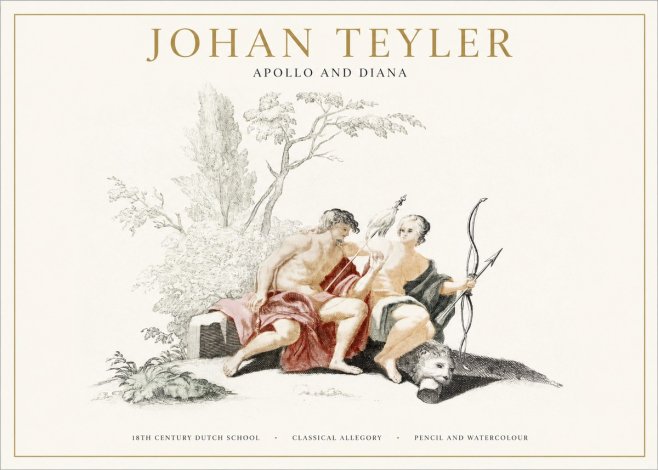 Johan Teyler Classical Study with Cupid and Symbols No5 - Affiche