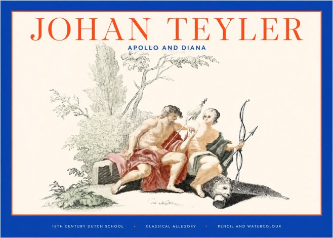 Johan Teyler Classical Study with Cupid and Symbols No6 - Affiche