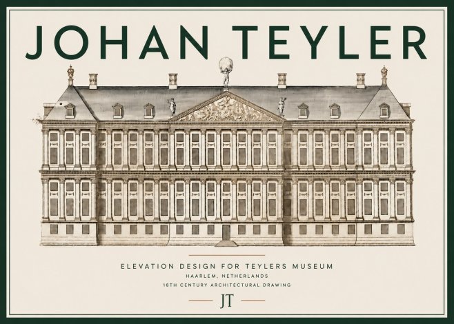 Johan Teyler Elevation Design for Teylers Museum, Haarlem No4 - Affiche