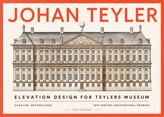 Johan Teyler Elevation Design for Teylers Museum, Haarlem No5 - Affiche