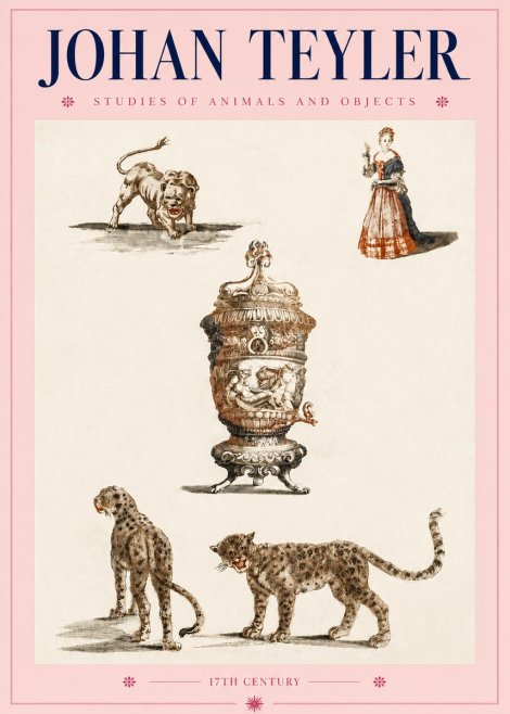 Johan Teyler Studies of Animals and Objects No4 - Affiche