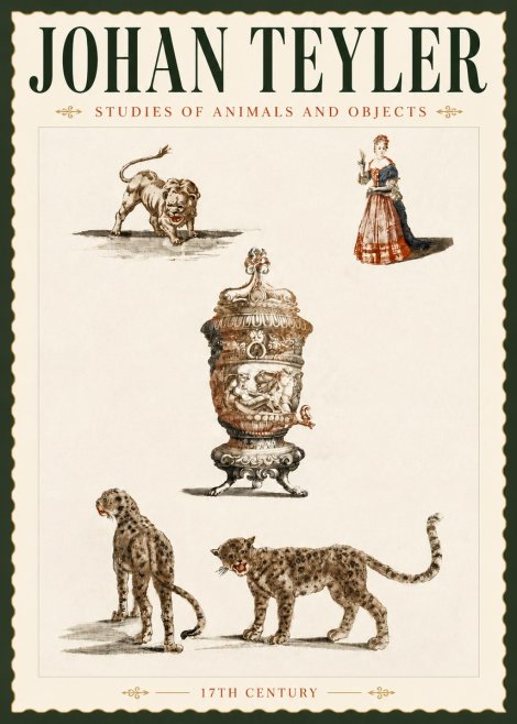 Johan Teyler Studies of Animals and Objects No5 - Affiche