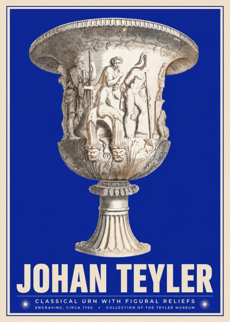 Johan Teyler Classical Urn with Figural Reliefs I No3 - Affiche