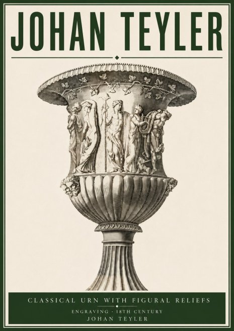 Johan Teyler Classical Urn with Figural Reliefs II No4 - Affiche