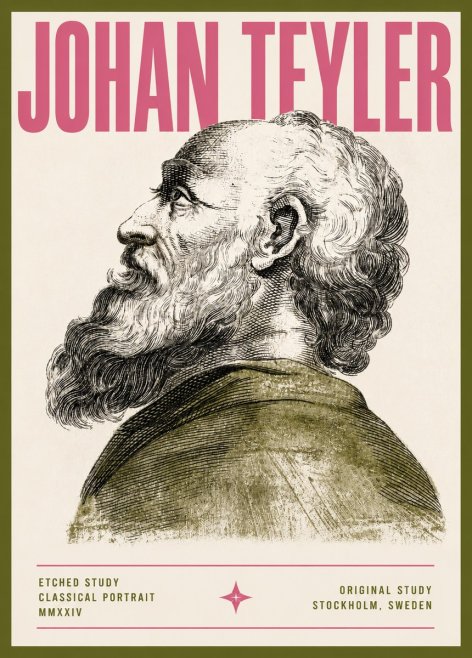 Johan Teyler Profile Study No5 - Affiche