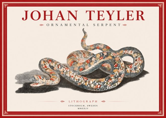 Johan Teyler Ornamental Serpent No3 - Affiche