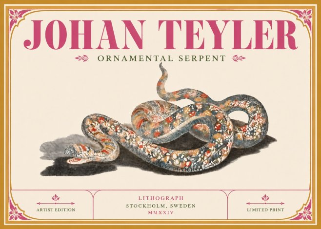 Johan Teyler Ornamental Serpent No6 - Affiche