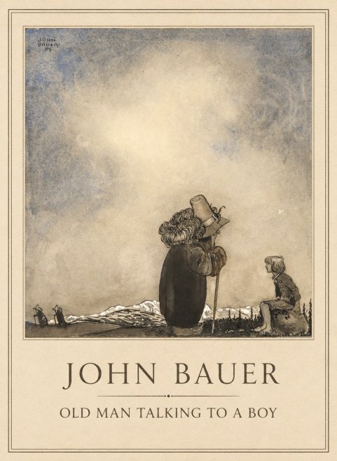 John Bauer Old Man Talking to a Boy No1 - Affiche