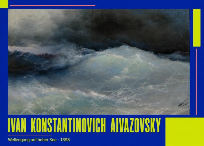 Ivan Konstantinovich Aivazovsky Wellengang Auf Hoher See No2 - Affiche