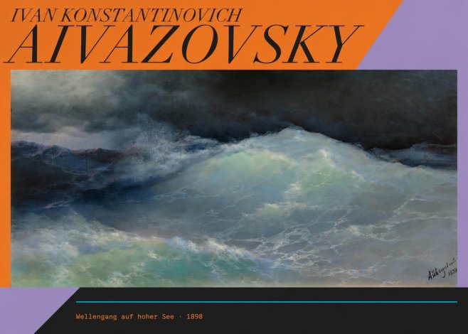 Ivan Konstantinovich Aivazovsky Wellengang Auf Hoher See No6 - Affiche