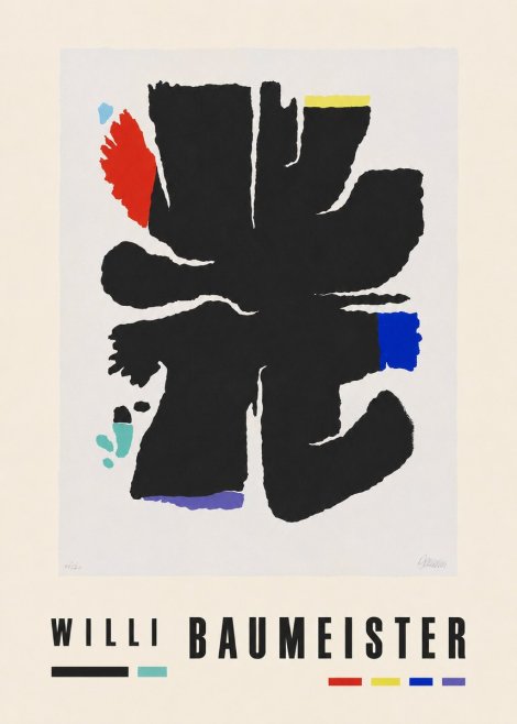 Willi Baumeister Abstract Composition No3 - Affiche