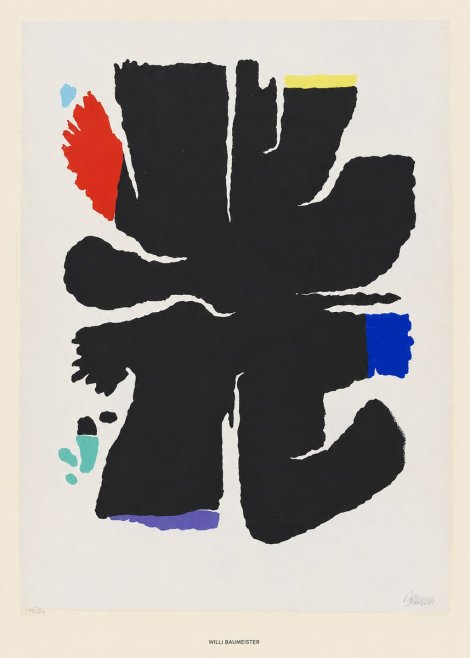 Willi Baumeister Abstract Composition No5 - Affiche