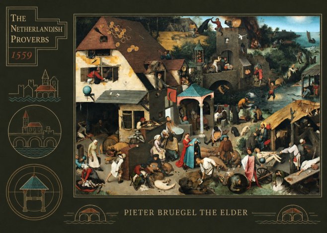Pieter Bruegel The Netherlandish Proverbs II No3 - Affiche