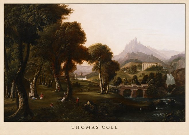 Thomas Cole The Old Mill, Sunset No5 - Affiche