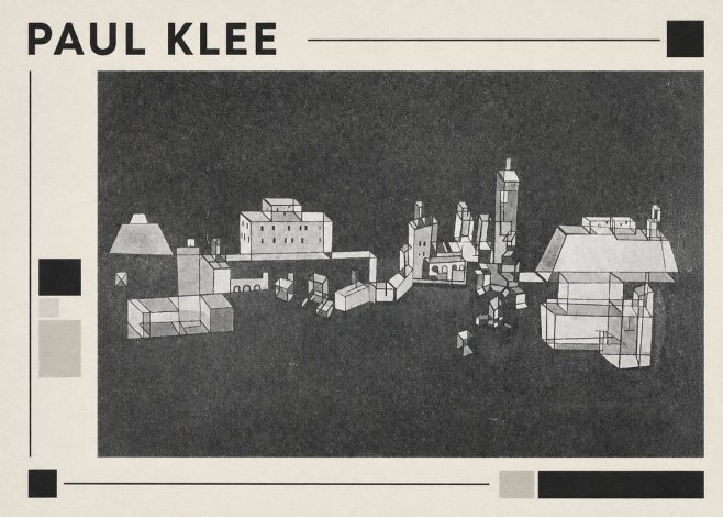 Paul Klee Architectural Forms No1 - Affiche