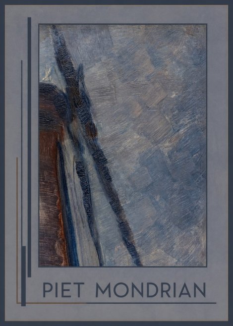 Piet Mondrian Windmill in Sunlight No1 - Affiche