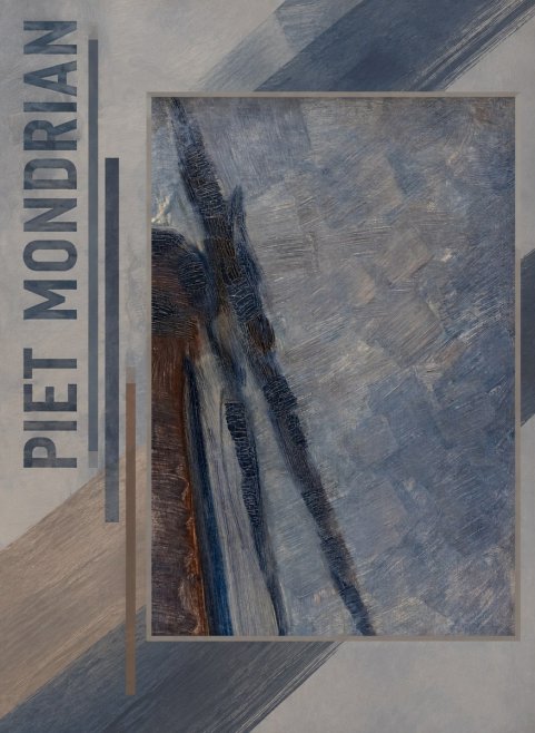 Piet Mondrian Windmill in Sunlight No4 - Affiche
