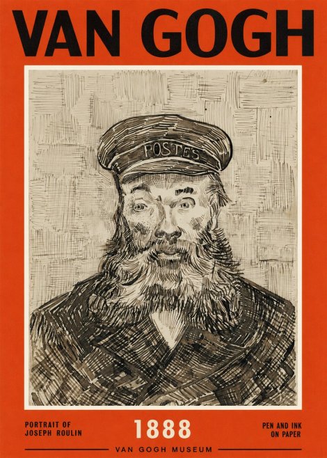 Van Gogh Portrait of Joseph Roulin I No2 - Affiche