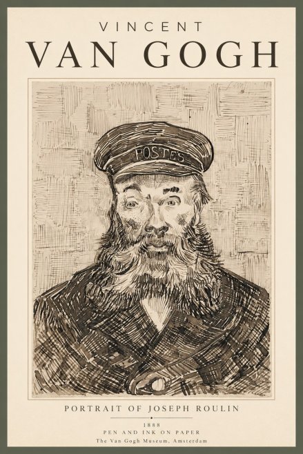 Van Gogh Portrait of Joseph Roulin I No3 - Affiche