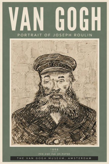 Van Gogh Portrait of Joseph Roulin I No6 - Affiche