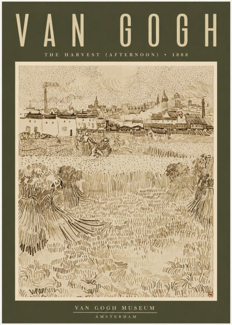 Van Gogh The Harvest (Afternoon) No2 - Affiche
