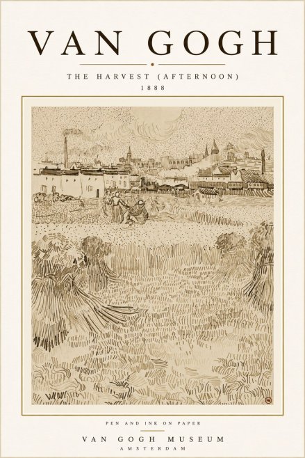 Van Gogh The Harvest (Afternoon) No6 - Affiche