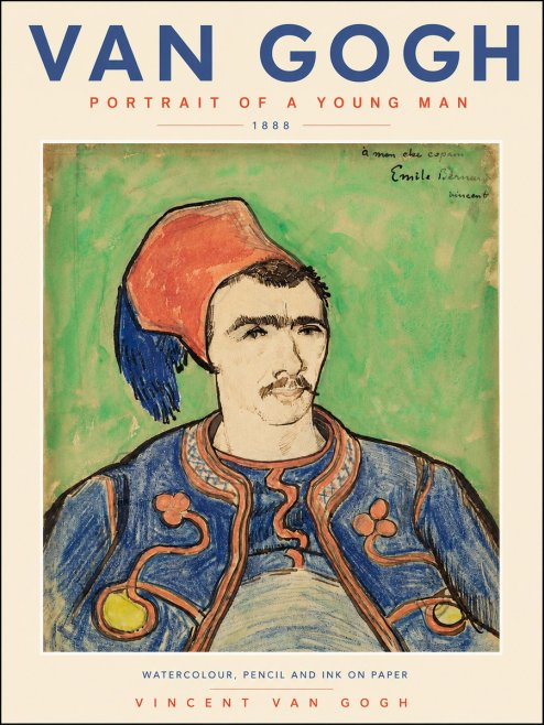 Van Gogh Portrait of a Young Man No4 - Affiche