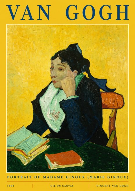 Van Gogh Portrait of Madame Ginoux (Marie Ginoux) No2 - Affiche