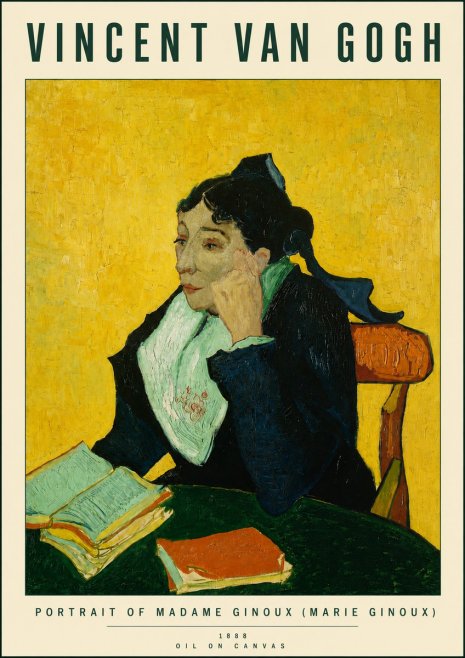Van Gogh Portrait of Madame Ginoux (Marie Ginoux) No4 - Affiche