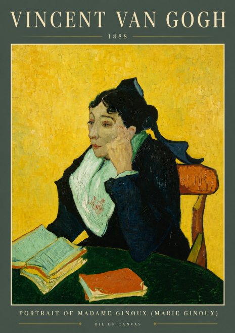 Van Gogh Portrait of Madame Ginoux (Marie Ginoux) No5 - Affiche