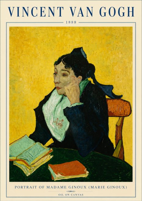 Van Gogh Portrait of Madame Ginoux (Marie Ginoux) No6 - Affiche