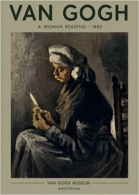 Van Gogh A Woman Reading No3 - Affiche