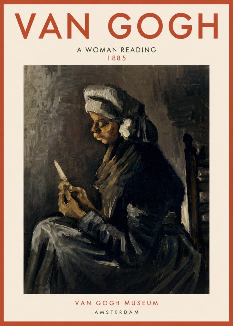 Van Gogh A Woman Reading No4 - Affiche