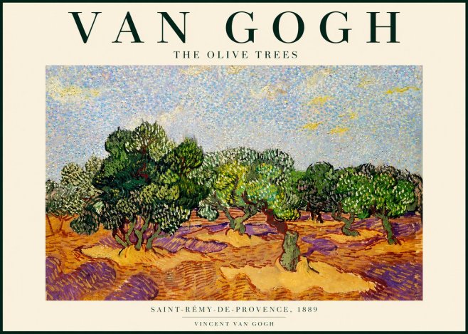 Van Gogh The Olive Trees No4 - Affiche