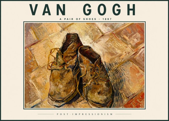 Van Gogh A Pair of Shoes No4 - Affiche