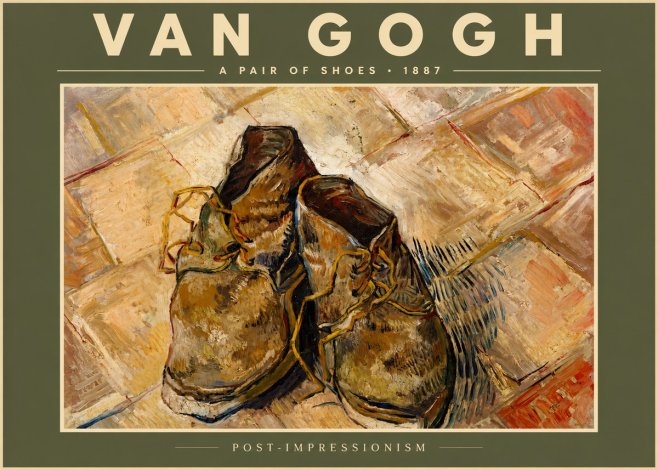 Van Gogh A Pair of Shoes No6 - Affiche