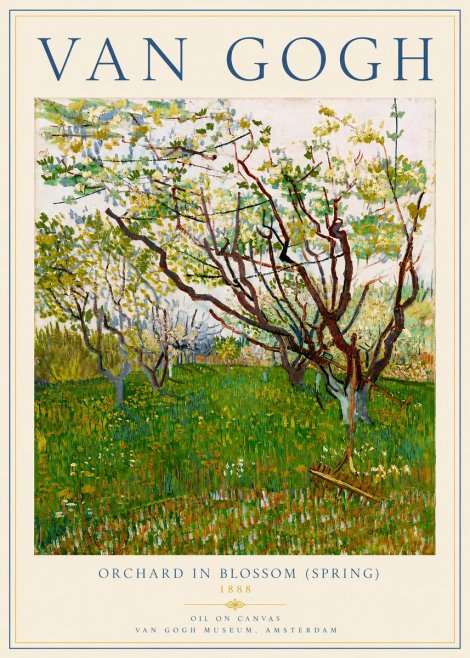 Van Gogh Orchard in Blossom (Spring) No3 - Affiche