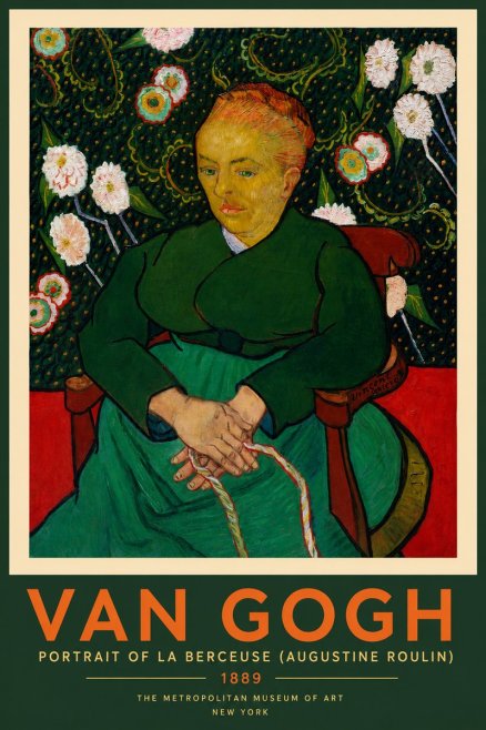 Van Gogh Portrait of La Berceuse (Augustine Roulin) No2 - Affiche