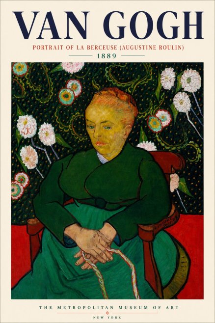 Van Gogh Portrait of La Berceuse (Augustine Roulin) No3 - Affiche