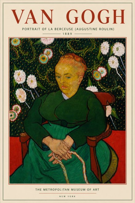 Van Gogh Portrait of La Berceuse (Augustine Roulin) No4 - Affiche