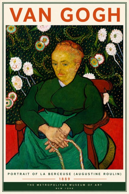 Van Gogh Portrait of La Berceuse (Augustine Roulin) No5 - Affiche