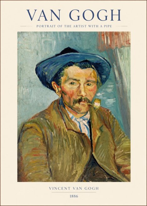 Van Gogh Portrait of the Artist with a Pipe No1 - Affiche