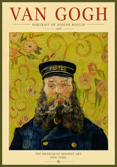 Van Gogh Portrait of Joseph Roulin II No4 - Affiche