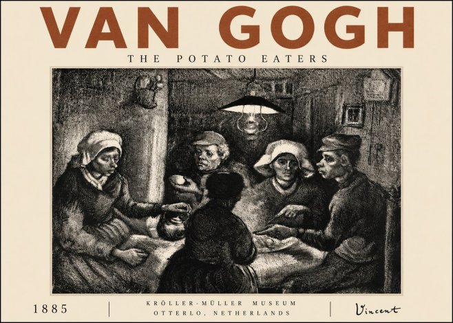 Van Gogh The Potato Eaters I No4 - Affiche