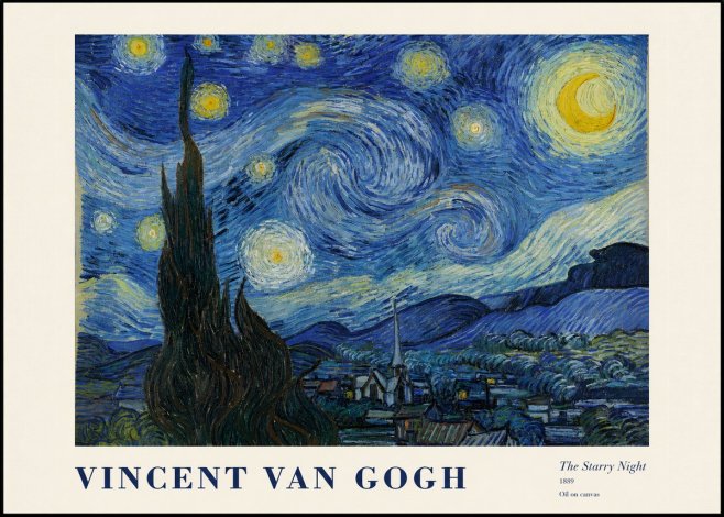 Van Gogh The Starry Night No1 - Affiche