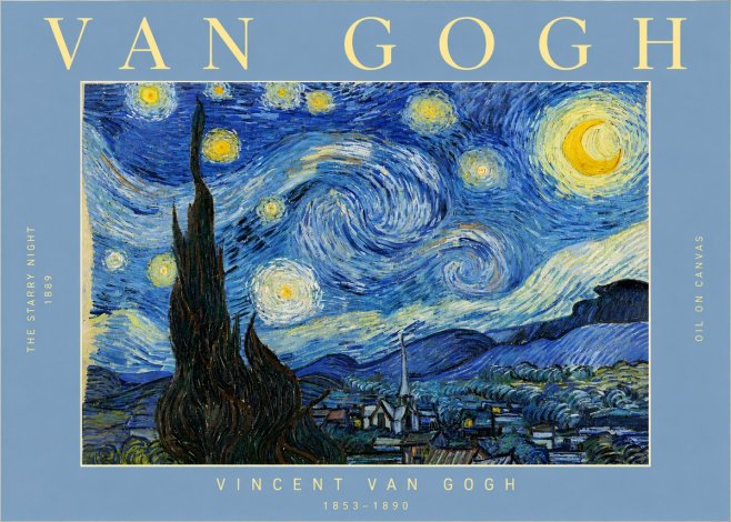 Van Gogh The Starry Night No2 - Affiche
